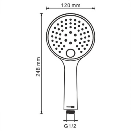 Душевой комплект Wasserkraft Sauer А71207, цвет глянцевое золото