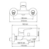 Смеситель для ванны и душа Wasserkraft 5601 с гарнитуром, хром