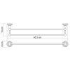 Полотенцедержатель Wasserkraft Ammer, двойной, 65.2 см, хром, K-7040