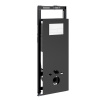 Инсталляция для унитаза Wasserkraft Salm 27TLT.010.ME.BL.WM04, декоративная стеклянная панель черная, механическая кнопка смыва белая матовая