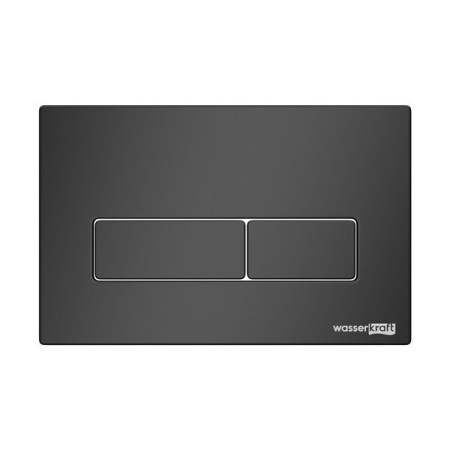 Инсталляция для унитаза Wasserkraft Glan 66TLT.010.ME.WH.MB03, декоративная стеклянная панель белая, механическая кнопка смыва черная матовая