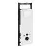 Инсталляция для унитаза Wasserkraft Salm 27TLT.010.ME.WH.WM04, декоративная стеклянная панель белая, механическая кнопка смыва белая матовая