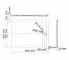 Душевой поддон Wasserkraft Neime 19T 19T36, 140 х 90 см, черный, текстура - мрамор