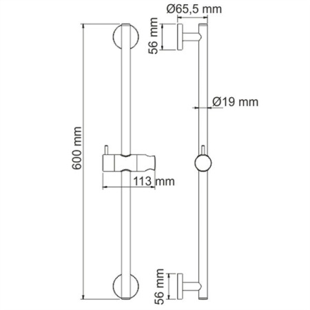 Душевая стойка Wasserkraft A122, хром
