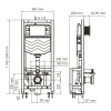 Инсталляция для унитаза Wasserkraft Dill 61TLT.010.ME.WH01, механическая клавиша белая, ободки хром