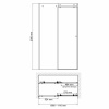 Душевая дверь в нишу Wasserkraft Vils 56R13, 110 х 200 см, профиль серебристый, стекло прозрачное