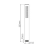 Смеситель для ванны и душа Wasserkraft Fulda 5200 A5251.299.301.302.242.217, цвет черный матовый