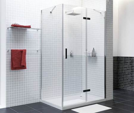 Душевой уголок Wasserkraft Aller Black L/R, 120 х 90 см, стекло прозрачное, 10H07LBLACK
