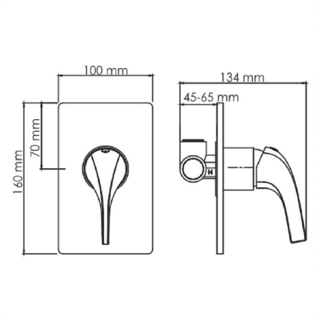 Душевой комплект Wasserkraft Sauer 7100 А71183, цвет глянцевое золото