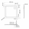 Душевой поддон Wasserkraft Salm 27T03 27T, 90 х 90 см, белый