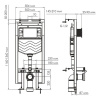 Инсталляция для унитаза Wasserkraft Dinkel 58TLT.010.ME.PG03, механическая клавиша золото глянцевое